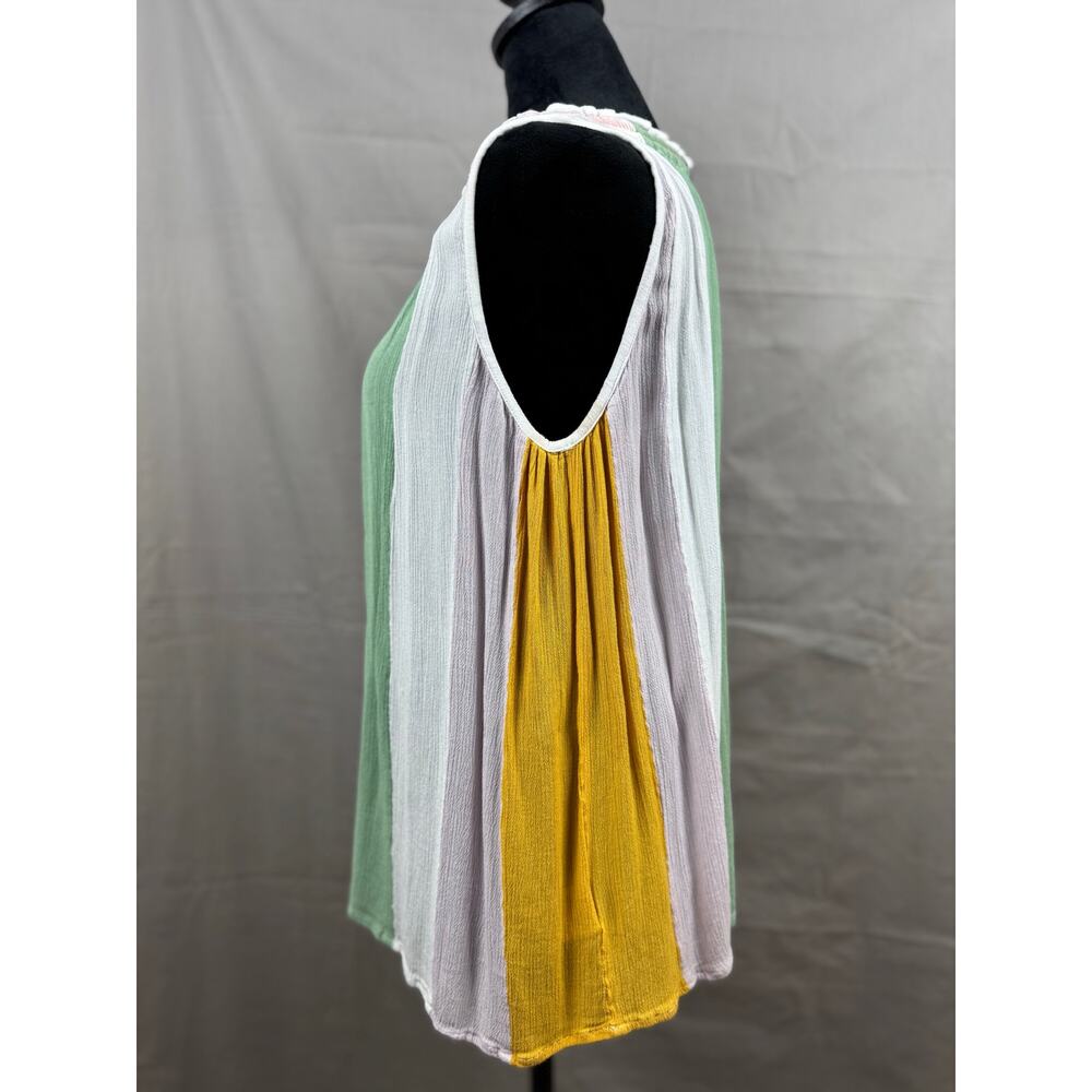 Women's Banjara Multicolored Bohemian Sleeveless Shirt, Size M - Picture 5 of 7